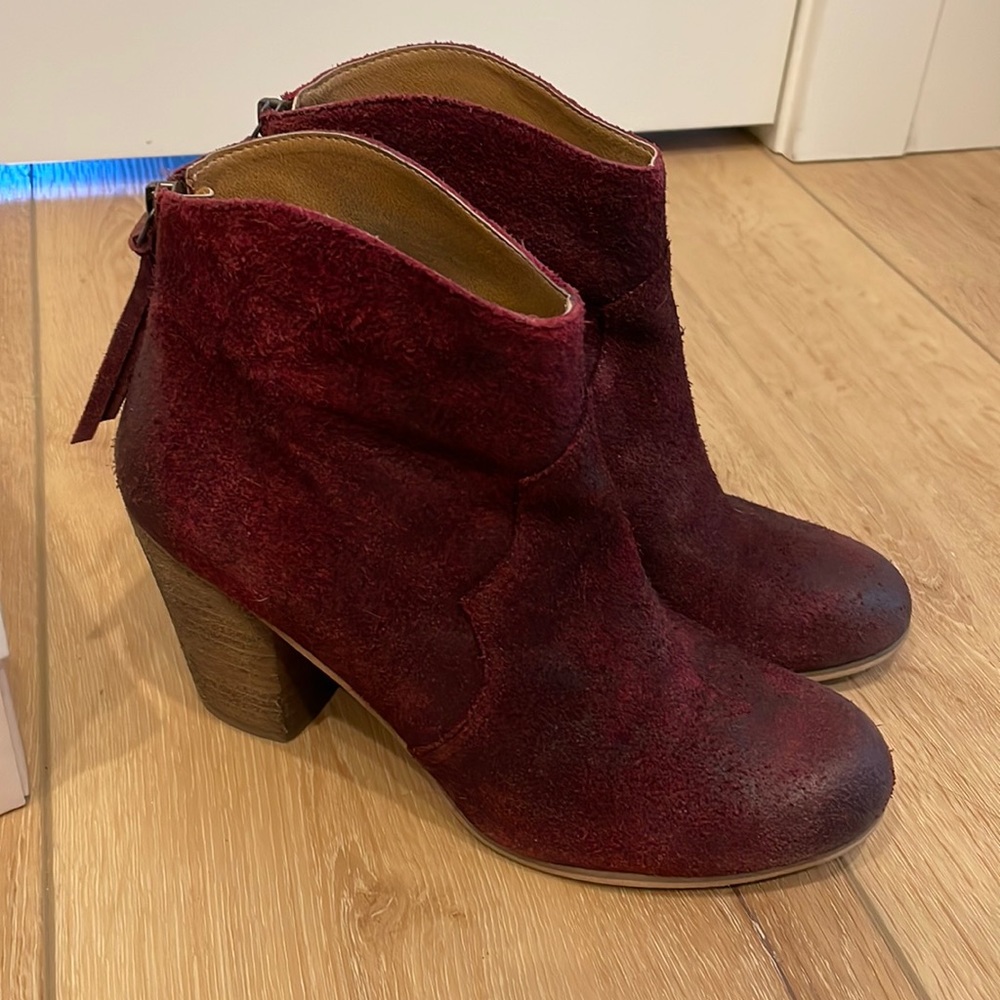 BP burgundy booties